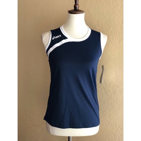ASICS Juniorsr Navy Blue Court Diva BT1017 Girl Tank Shirt Size L - Picture 3 of 7